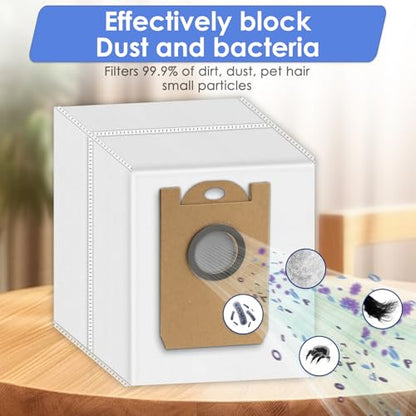 (6 Pack) T20+ Replacement Dust Bags Compatible With Airrobo T20+ Robotic Vacuum Cleaner, Accessories Kit, Large Capacity, Vacuum Bags - color: T20+ Dust Bags(6 Pieces)