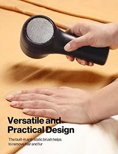 VASSON Fabric Shaver, Sweater Shavers to Remove Pilling, High-Perf Defuzzer, Rechargeable Electric Lint Shaver for Fuzz and Lint Balls from Clothing, Upholstery, Bedding (Black) - color: Black