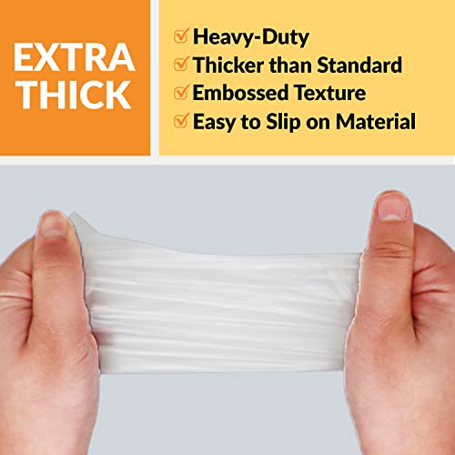Klex 1000 BPA Free Disposable Heavyweight Cast Poly CPE Gloves, Embossed PE Plastic Glove for Food Handling Food Prep Safe, Latex & Powder Free (1000 Count, Medium) - size: Medium (Pack of 1000)