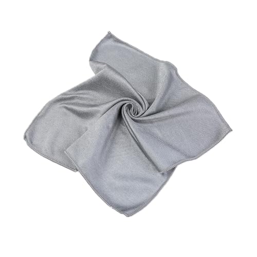 Microfiber Glass Cleaning Cloth, 16 Inch Lint Free Quickly Clean for Glasses, Window, Mirrors, Windshields and Stainless Steel (Pink, 1 Pack) - color: Grey
