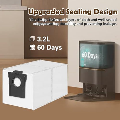 12 Pack Dust Bags for Dreame L40/L40s/AE/CE/L50/L60/D30/L10/L10s Pro Ultra - size: X/L Series Bags 12 Pack