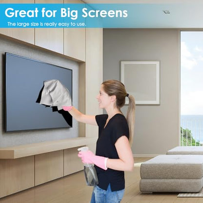 6PCS Large Eyeglass Cleaning Cloths, 12 x12 in Screen Cleaner