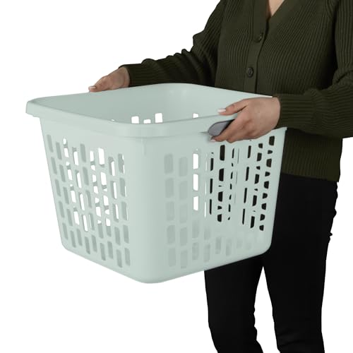 Sterilite Laundry Basket, Plastic Clothes Hamper, 6 Pack - color: 1.5 Bushel - Mint, size: 6 Pack