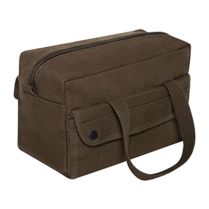 Rothco GI Style Mechanics Tool Bag, Heavy-Duty Canvas Tool Storage - color: Earth Brown