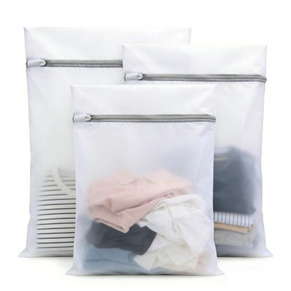 3Pcs Mesh Laundry Bags with Sturdy Zipper,washing Bags for Washing Delicates,Protect Clothes in Washing Machine for Home, College & Dorm(3 Small) - size: Small
