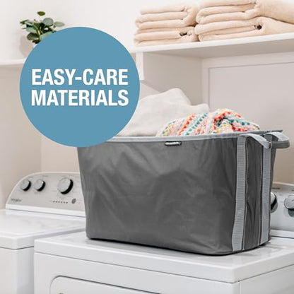 CleverMade Collapsible Laundry Baskets, 60L 2 Pack, 55 lb, Pop-Up, Denim - color: Denim Gray