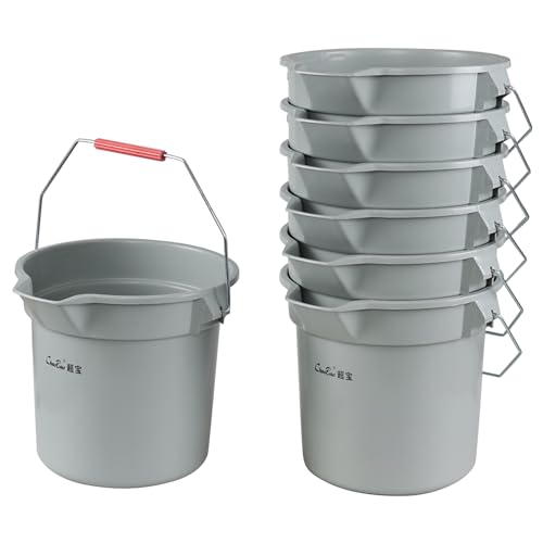 Commercial Cleaning Bucket Pail, 14-Quart, 6-Pack
