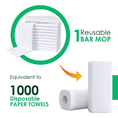 Avalon Towels Bar Towels (Pack of 36) Size 14x17 Inches – 100% Cotton, Absorbent and Reusable Cleaning Rags, Multipurpose Cleaning Towels, Terry Cloth Rags, Durable Shop Rags (White) - color: White, size: Pack of 36