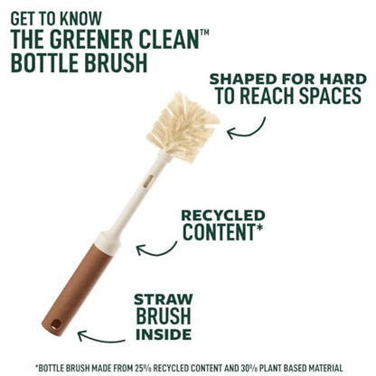 Scotch-Brite Greener Clean Bottle & Straw Brush Set with 2 Replaceable head