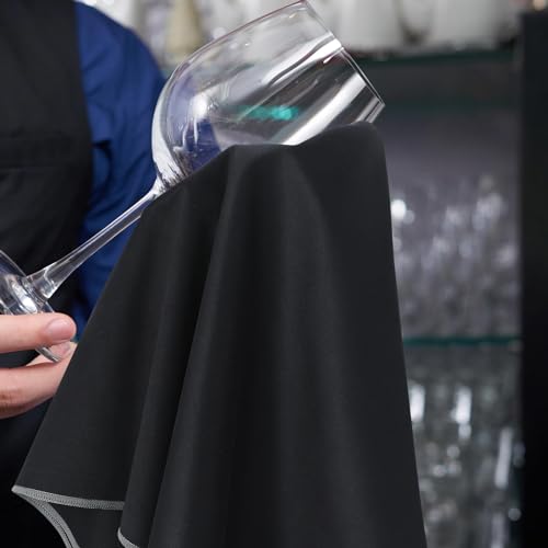 VitalCozy 6 Pcs Polishing Cloths for Wine Glass, Black, Gray - color: Black, Gray