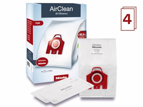 Miele FJM Vacuum Cleaner Bags, 4-Pack for Select Canister Vacuums