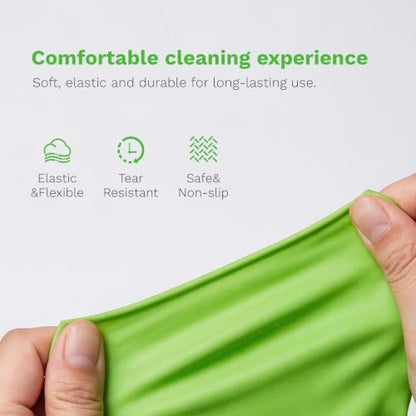 Nitrile Rubber Cleaning Gloves, 3 pairs of reusable kitchen gloves, ideal for dishwashing and household cleaning - size: Medium