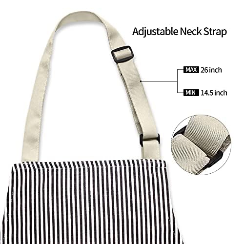 NLUS 2 Pack Kitchen Cooking Aprons, Adjustable Bib Soft Chef Apron with 3 Pockets for Men Women (Umber/Black) - color: Brown 2