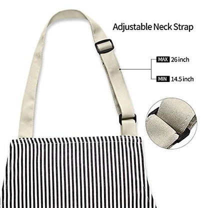 NLUS 2 Pack Kitchen Cooking Aprons, Adjustable Bib Soft Chef Apron with 3 Pockets for Men Women (Umber/Black) - color: Brown 2