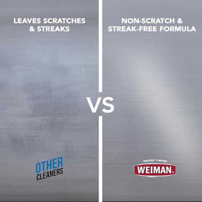 Weiman Stovetop Cleaner & Stainless Steel Cleaner - 22 Ounce - Daily Appliance Kitchen Cleaning Kit