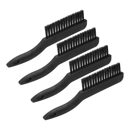 HARFINGTON 4pcs Antistatic Brush 35x123mm Portable PP Handle Nylon Anti Static Cleaning ESD Brushes for Electronics Computer Keyboard, Black