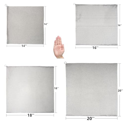 Cast Iron Cleaner & Chainmail Skillet Scrubber - 14''x14'' 3.8mm Small Ring, 316L Stainless Steel Interlocking Mesh Sheet, Flexible Chainmail Panel, Fine Linked Ring Fabric, Woven Ring Net - size: 14''x14''