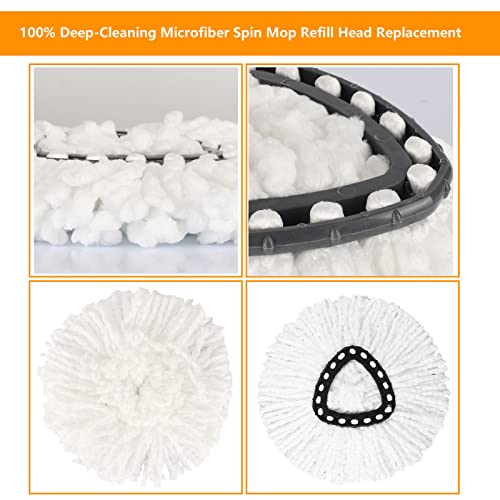 5Pack Spin Mop Replacement Heads,100% Microfiber,Household Floor Cleaning - size: 5Pack