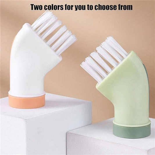 Multi-use Cleaning Brush Can Be Connected to Mineral Water Bottle, Multi-Purpose Bottle Gap Cleaning Brush (White), 2 pcs - color: White
