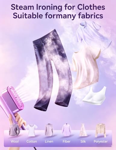 Sundu Steamer for Clothes Portable 2-in-1 Travel Steamer Iron for Clothes - color: Purple red