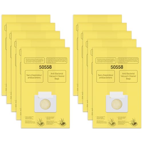 Vacuum Bags Replacement for Kenmore Canister Type C/Q 5055, 50557, 50558 - color: Yellow-10 Pack