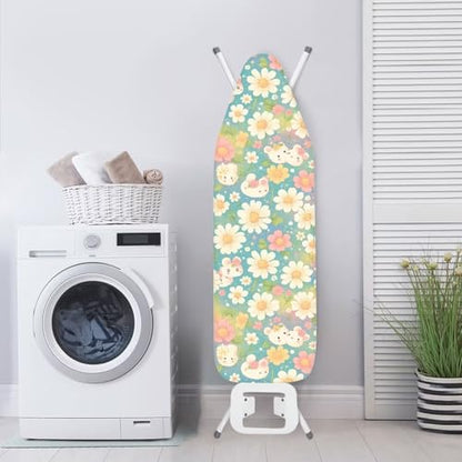 Ironing Board Cover, Universal Stretchy Stain Reisstant Protector for Ironing Board with Elastic Edge Ironing Board Accessories Lightweight Fashion Household Items Pink Flower - color: Little Pink Flower