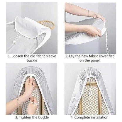 Board Cloth, Heavy Heat Resistant Ironing Board Cover, Universal Drawstring Ironing Board Pad Protector Cover Laundry Supplies(90x30cm-Style E) - color: Style E, size: 90x30cm