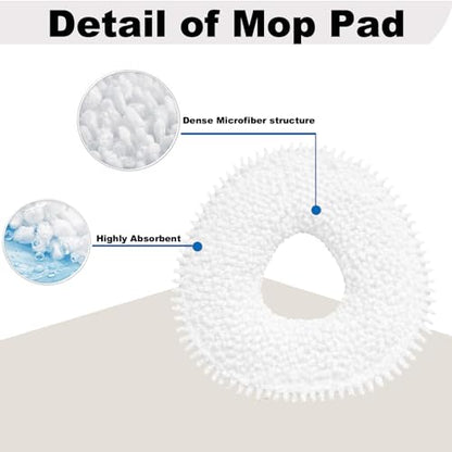 2 Mop pad Holders and 4 mop Pads,Replacement Accessories Compatible with Narwal Freo Z Ultra, Freo Z10, Freo X Ultra, Freo, Freo Pro (Freo X/Z/Z10/Pro)