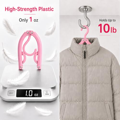 10 Pcs Travel Hangers Cruise Ship Essentials Accessories Portable Folding Clothes Hanger Foldable Drying Rack