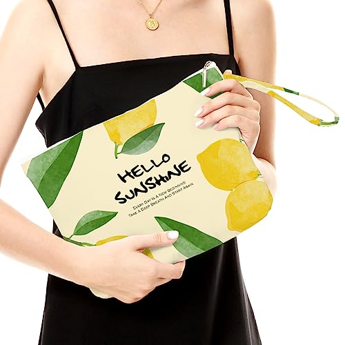 Fokongna Wet Bag For Swimsuit, Travel Makeup Bag Waterproof Large Capacity for Women Girls Mom Sister Friends Use, Travel The Best Gift, lemon - color: Lemon06