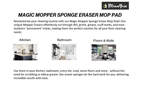 Magic Mopper Sponge Eraser Mop Pad, Compatible Fit Swiffer & 12" Spray Mops - style: Eraser Mop Pads for Swiffer Wet Jet & 12" Wet Mops