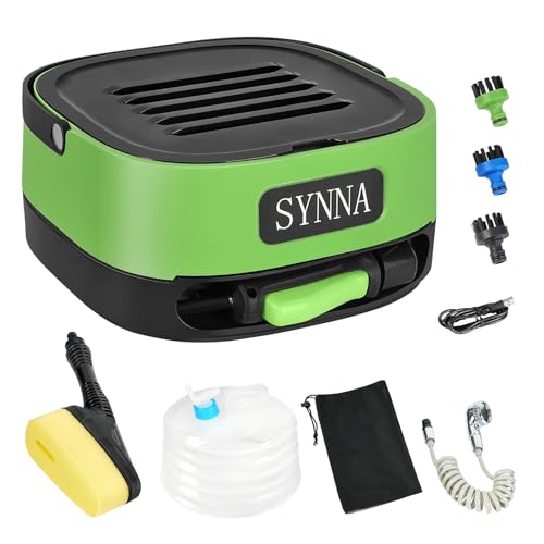 SYNNA Portable Cordless Electric Sprayer with Auto-Retractable Hose Reel