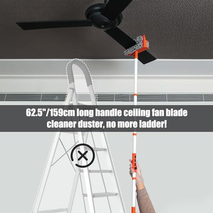 Qaestfy Pack of 2 Chenille Pad Refill Compatible with QAE026 Ceiling Fan Clenae Duster with Long Handle