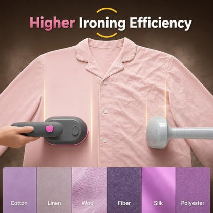 Mini Travel Steamer Iron, 2-in-1 Dry Steam Garment Iron for Clothes - color: Premium Matte Gray