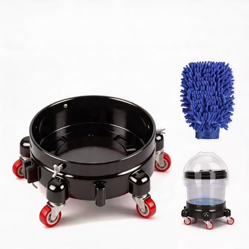 1 Pc 5 Gallon Bucket Dolly 11 Inch 1 Black Set - color: Carbon Black