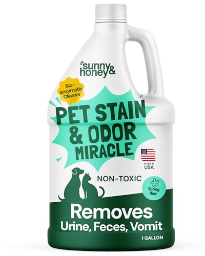 Sunny & Honey Pet Stain and Odor Remover for Carpets. 1 Gallon Mint - size: 128 Fl Oz (Pack of 1)