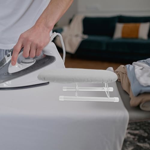 TOYANDONA Tabletop Ironing Board Small Foldable Compact Ironing Board with Iron Rest Heat Resistant Cover Portable Sleeve and Collar Ironing Pad for Home Dorm Travel