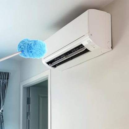 PATIKIL Ceiling Fan Cleaner Duster, 12.9" to 47.2", Microfiber Duster Extendable Handle Fan Blade Cleaning Tool Removable Washable for Furniture Blind, Green - color: Green