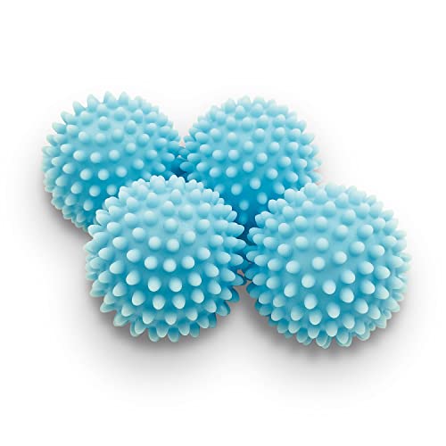 Dryer Balls 4 Pack - Non-Toxic Reusable Dryer Balls (Light Blue) - color: Light Blue