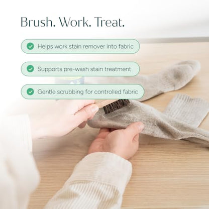 Puracy Laundry Stain Remover Brush for Tough, Deep, and Aged Clothing Stains, with Vegan Bristles for Safe and Effective Stain and Odor Elimination - size: One Size