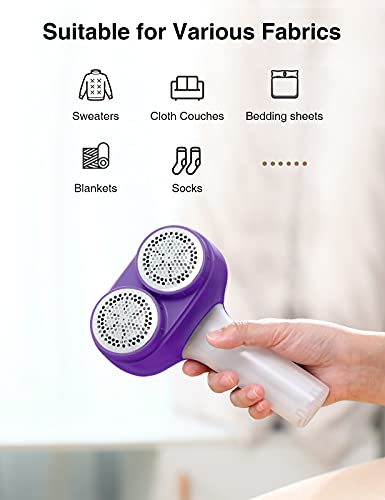 VASSON Fabric Shaver, Sweater Depiller & Pilling Remover - color: Purple