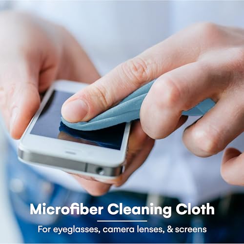Care Touch Microfiber Glasses Cleaning Cloth 12 Pack (Blue) - color: Blue, size: 12 Count
