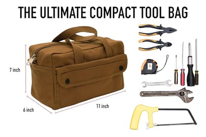 Rothco GI Style Mechanics Tool Bag, Heavy-Duty Canvas Tool Storage - color: Woodland Camo