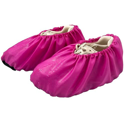 5 Pairs Waterproof Anti slip Washable Reusable Boots Cover Indoor Shoe covers (XL, Fuchsia) - color: Fuchsia, size: Extra Large