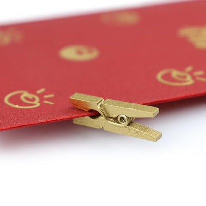 HEEHEE 100 PCS 1 Inch Gold Mini Clothespins Small Clothes Pin Natural Texture Wooden Clips for Food Package Clips Hanging Photo - size: Gold 1x0.12”-100 PCS