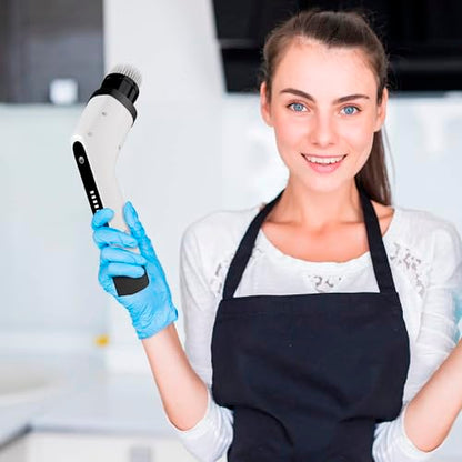 7-in-1 Electric Bathroom Scrubbing Brush, 2500 mAh. Pack of 12 Telescopic Bathtub Scrubber with Long Handle. Electric Bathtub Scrubber. Portable Power Brush for Cleaning Bathroom, Kitchen, Car