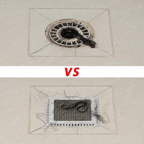 Aojuxix Shower Drain Hair Catcher/Drain Protector/Shower Drain Cover - color: Black, size: 6 inch