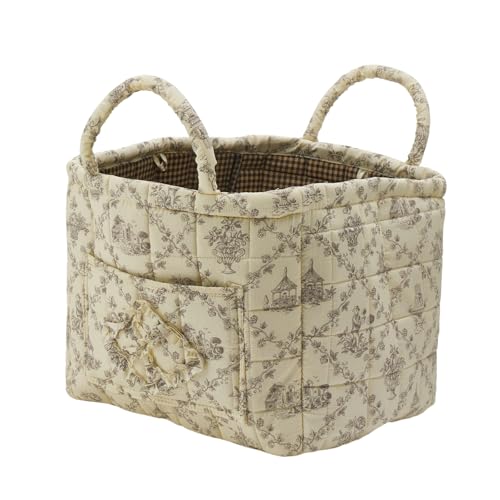 Boho Fabric Storage Basket, Large Capacity Laundry Basket, 12.2'' x 10.23'' x 10.23'' Collapsible Laundry Hamper with Easy Carry Handles (B Multi-Color 1, L) - color: B Multi-Color 1