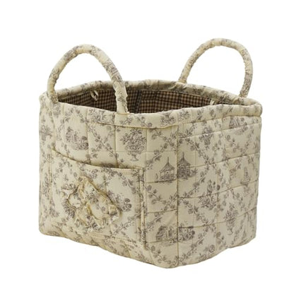 Boho Fabric Storage Basket, Large Capacity Laundry Basket, 12.2'' x 10.23'' x 10.23'' Collapsible Laundry Hamper with Easy Carry Handles (B Multi-Color 1, L) - color: B Multi-Color 1