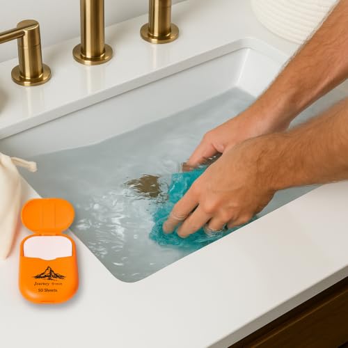 Travel Laundry Detergent Sheets Bundle – 50 Count Hand Wash + 20 Count Hand/Machine Wash Laundry Detergent Sheets for Sink Washing in Hotels, Cruises, Camping & Backpacking - style: Pocket Sheets (50) + Machine Wash Backup Sheets (20)